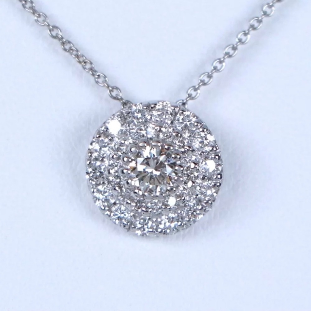 Roberto Coin Diamond Halo Necklace